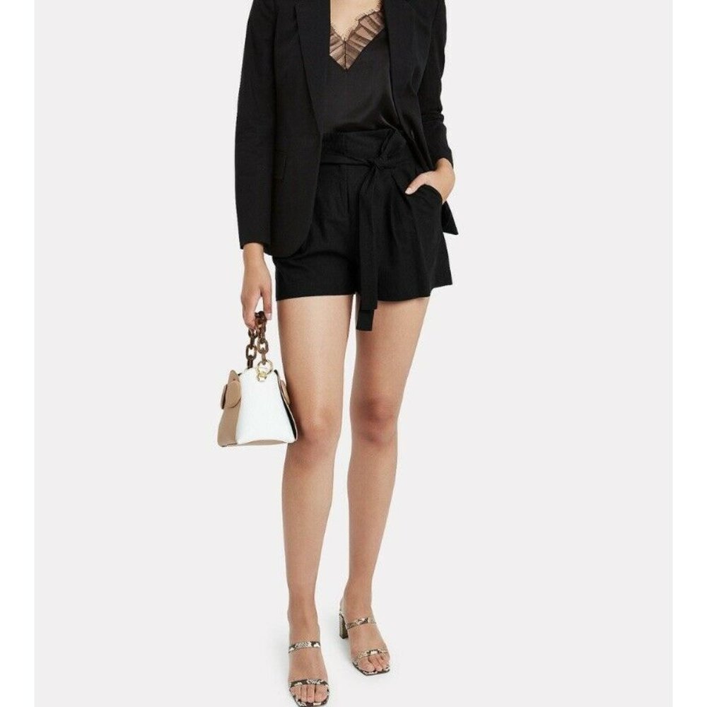 Nwt black l’agence Alex paperbag shorts 8